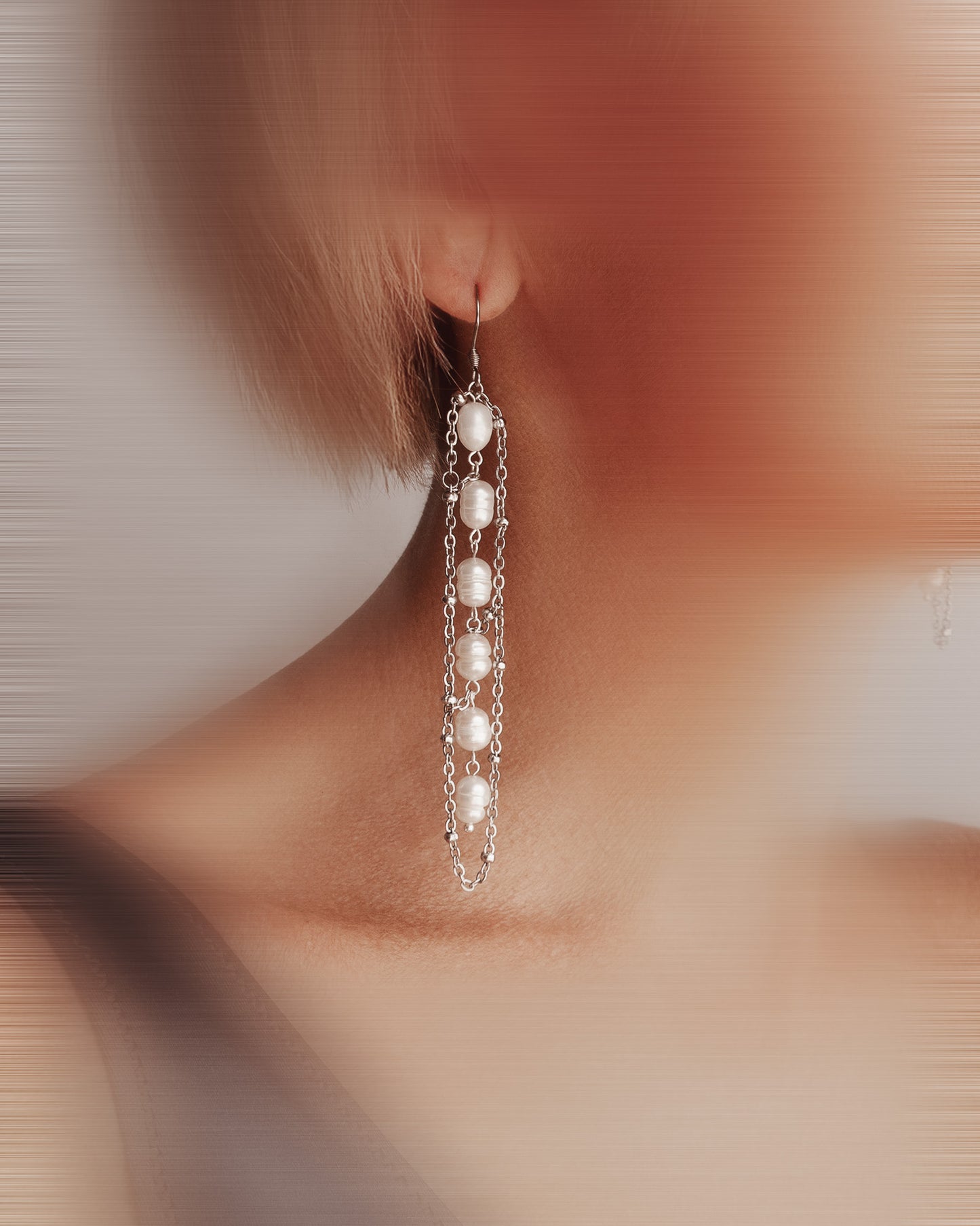 Pendientes de Red con Perlas Barrocas