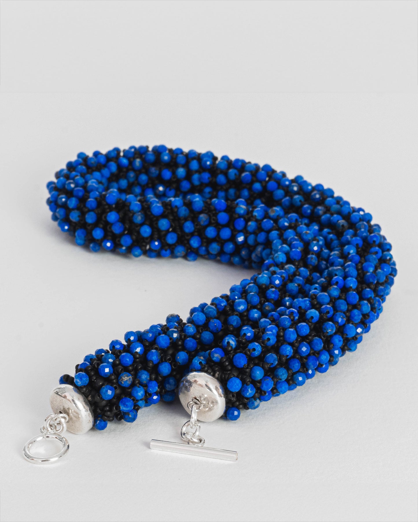 Collar Choker with Natural Lapis Lazuli