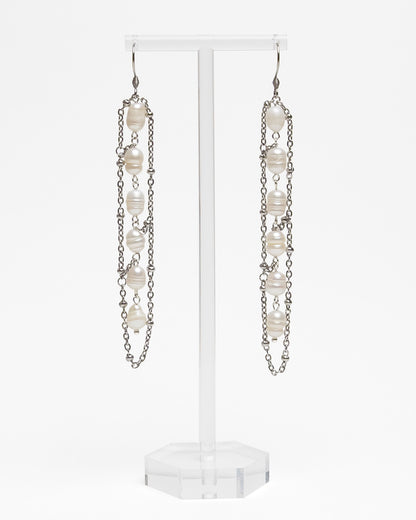 Pendientes de Red con Perlas Barrocas 