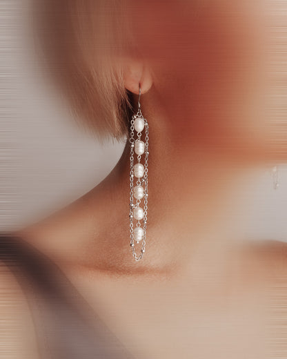 Pendientes de Red con Perlas Barrocas 
