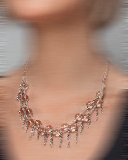 Pure Quartz Beaded Necklace