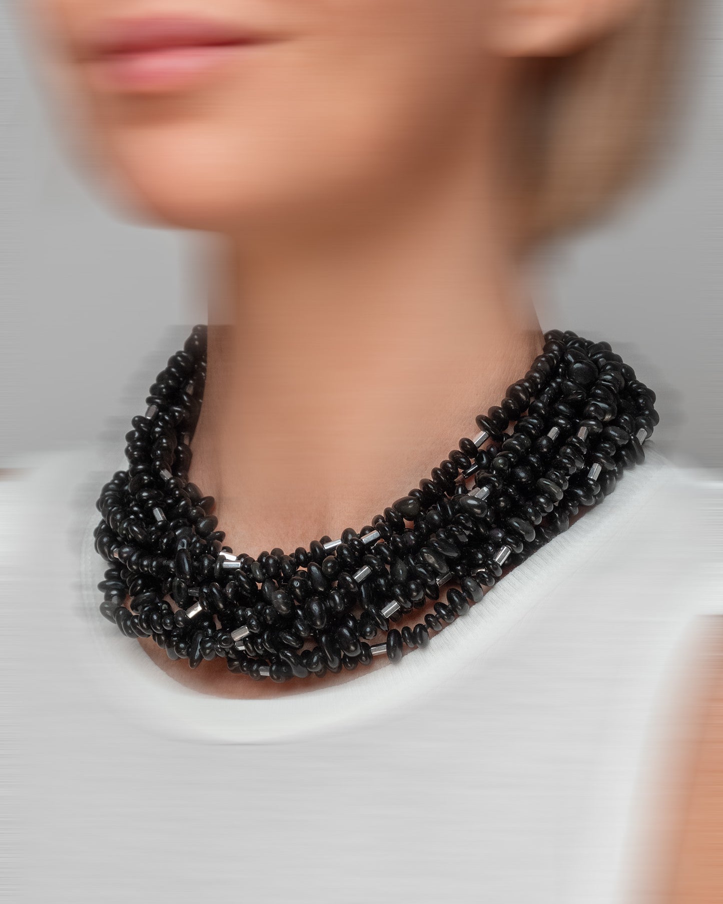 Layered Obsidian Necklace