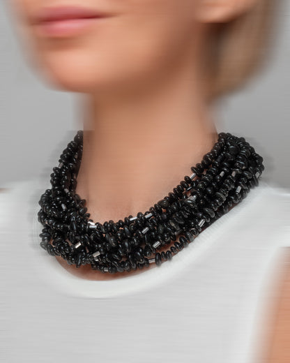 Layered Obsidian Necklace