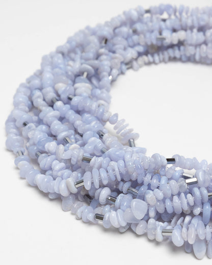 Layered Blue Chalcedony Necklace